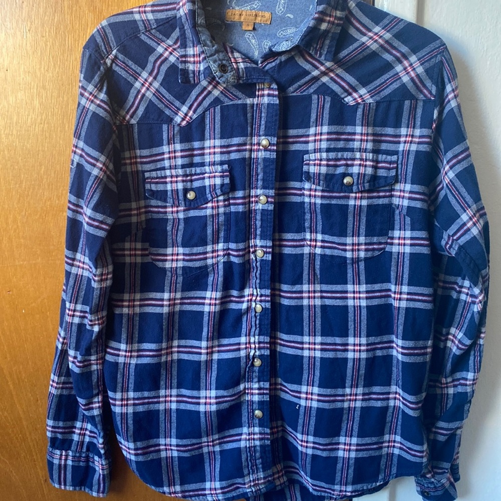 Flannel (small) blue and red